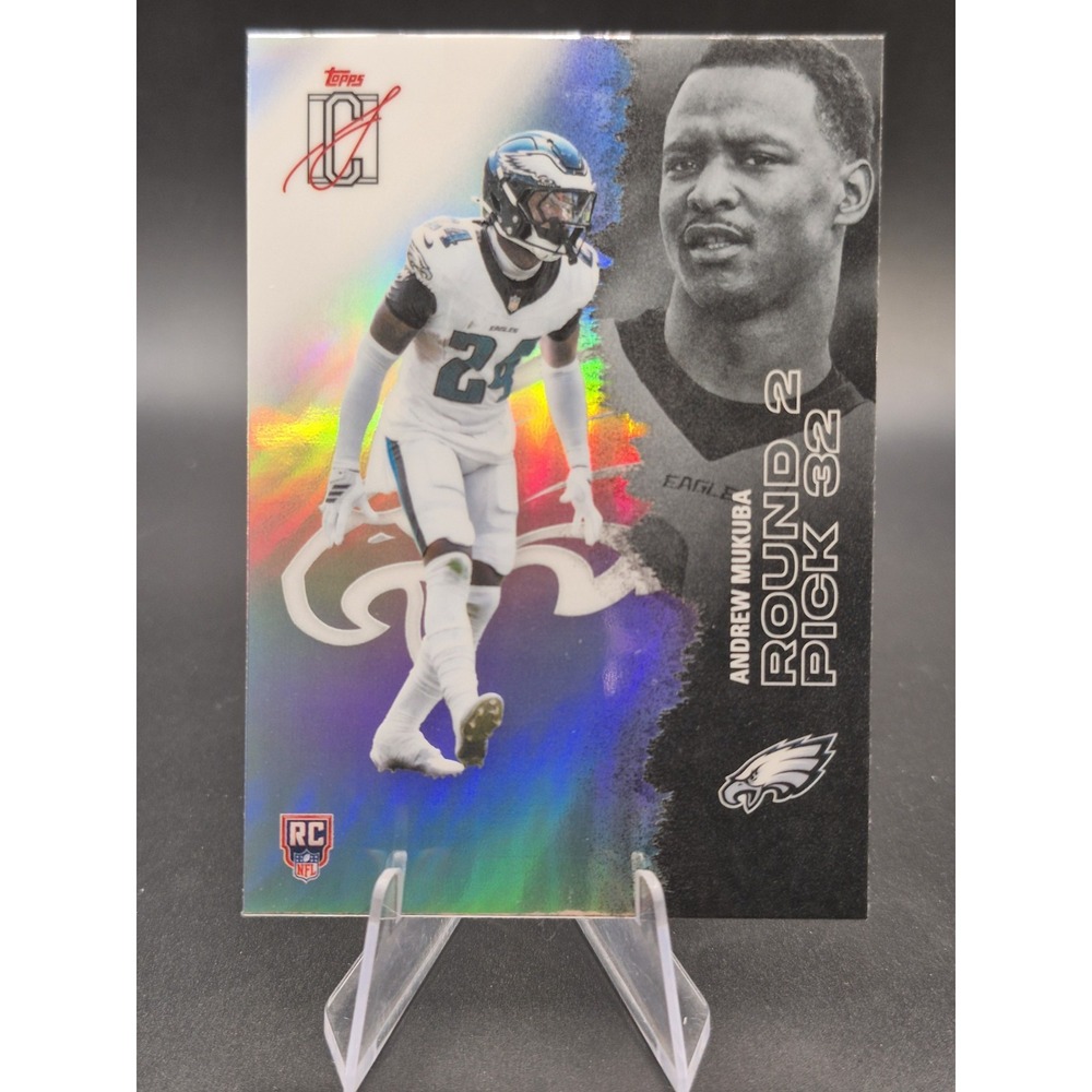 2025 Topps Signature Class Andrew Mukuba #62 Rookie Chrome Refractor (RC) Eagles